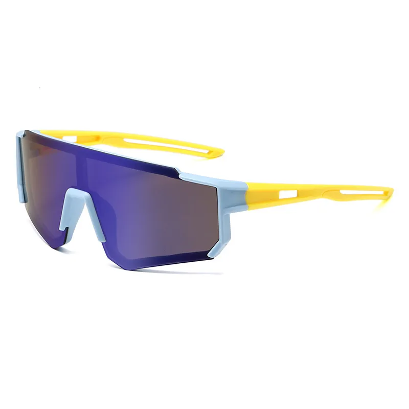 Trendy Colorful Mirror Sunglasses for Kids – UV400 Protective Cycling Glasses, Stylish Outdoor Sports Shades for Boys and Girls